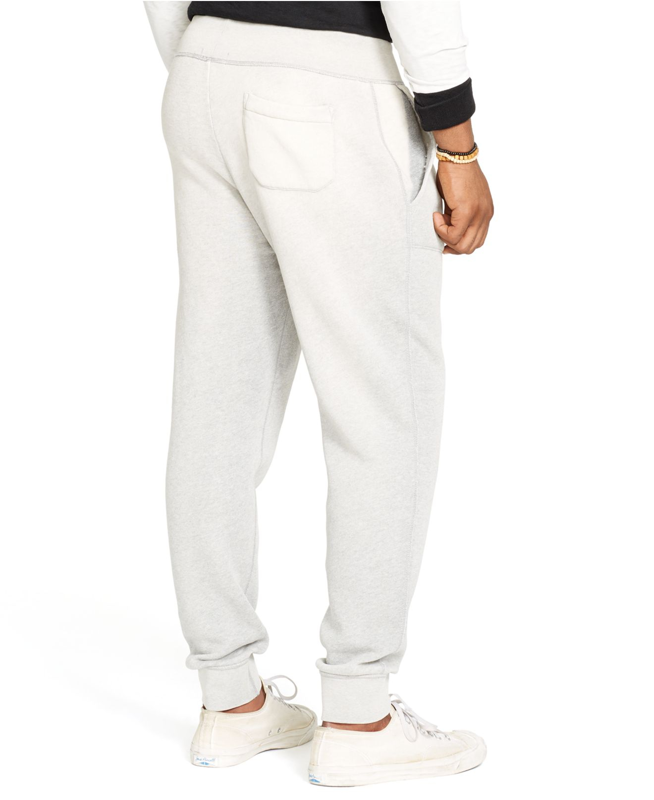 Polo Ralph Lauren Fleece Sweatpants in White for Men - Lyst