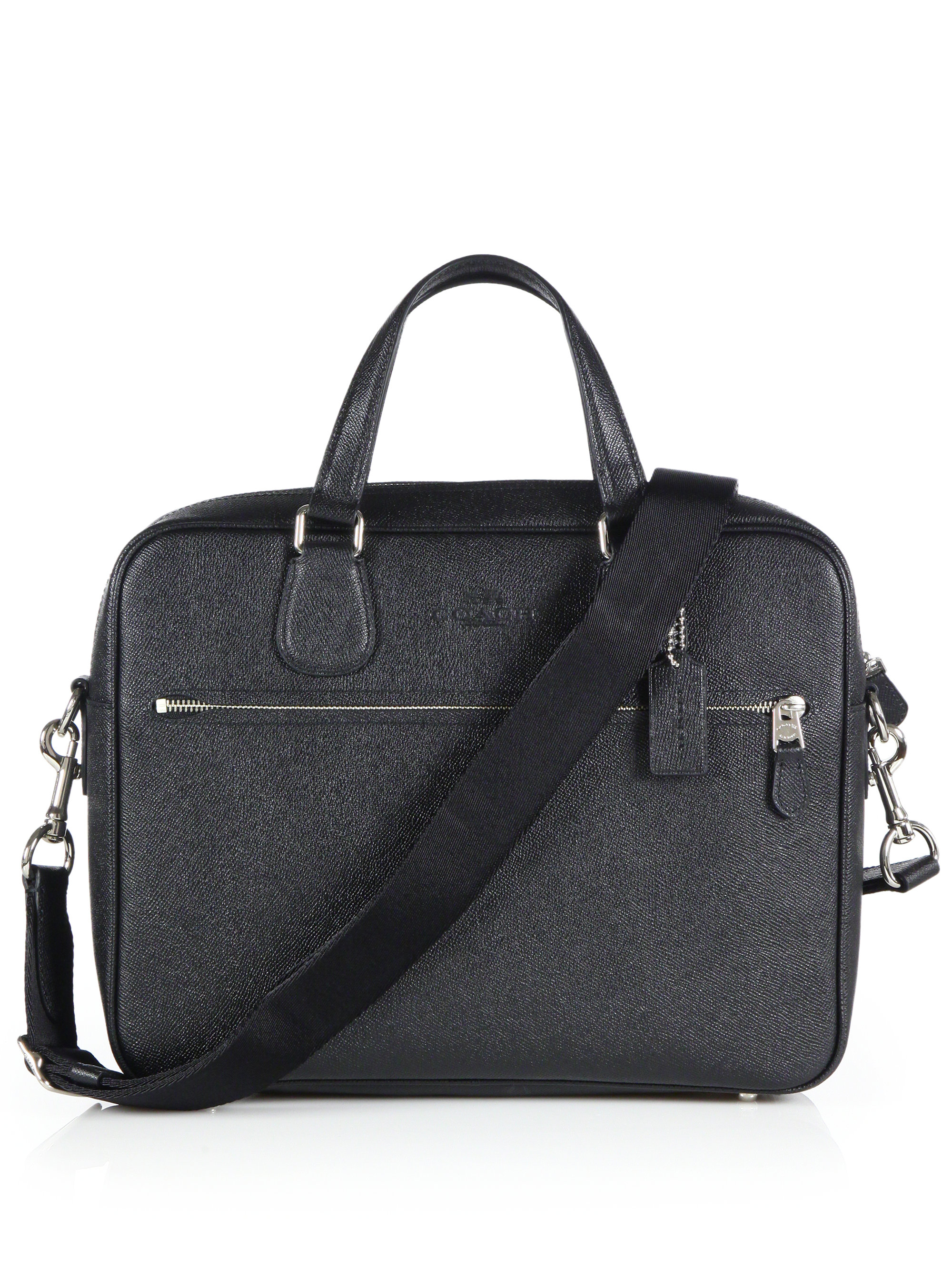 COACH Hudson 5 Leather Briefcase in Black for Men - Lyst