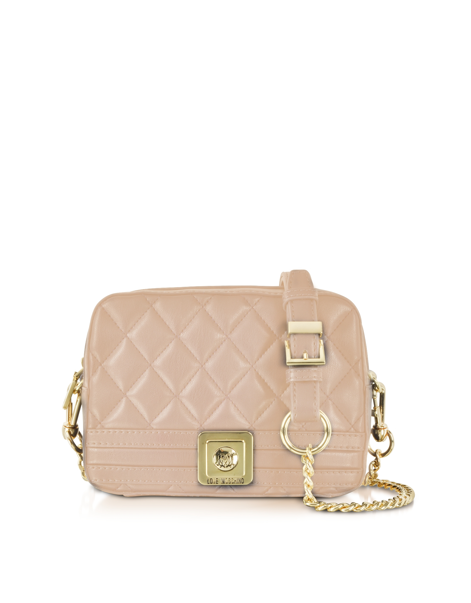 Love Moschino Quilted Eco Leather Crossbody Bag in Light Pink (Pink) - Lyst