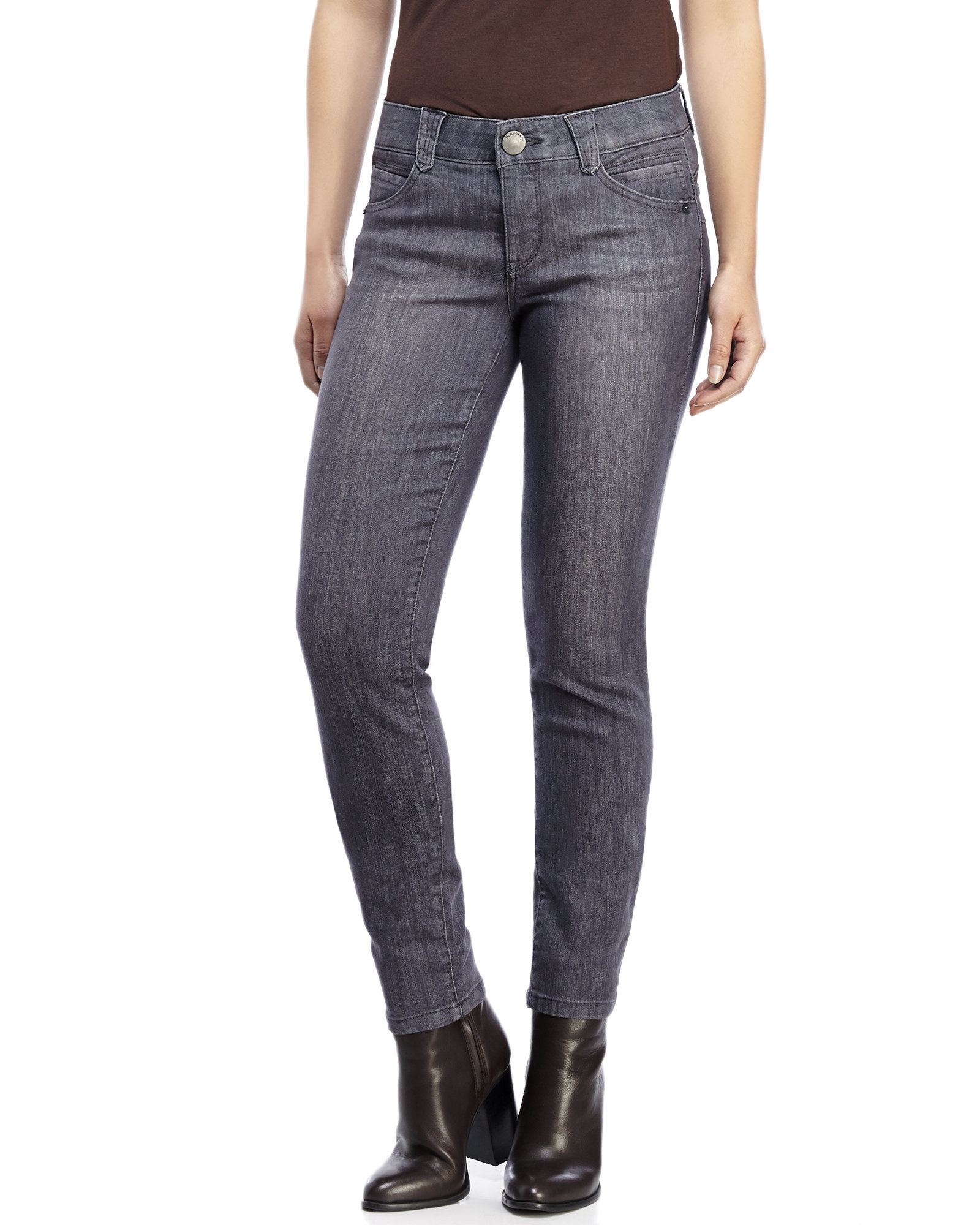 Democracy Denim Charcoal Ab Solution Booty Lift Jeans in Blue - Lyst