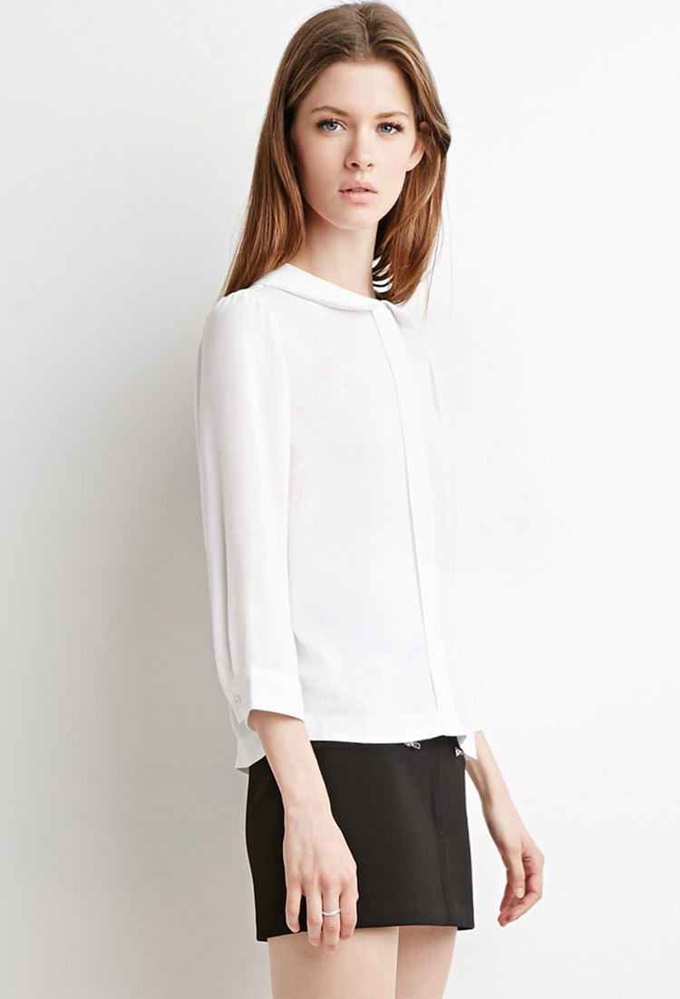 peter pan collar blouse forever 21