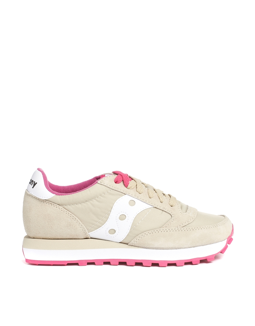 saucony beige e fucsia