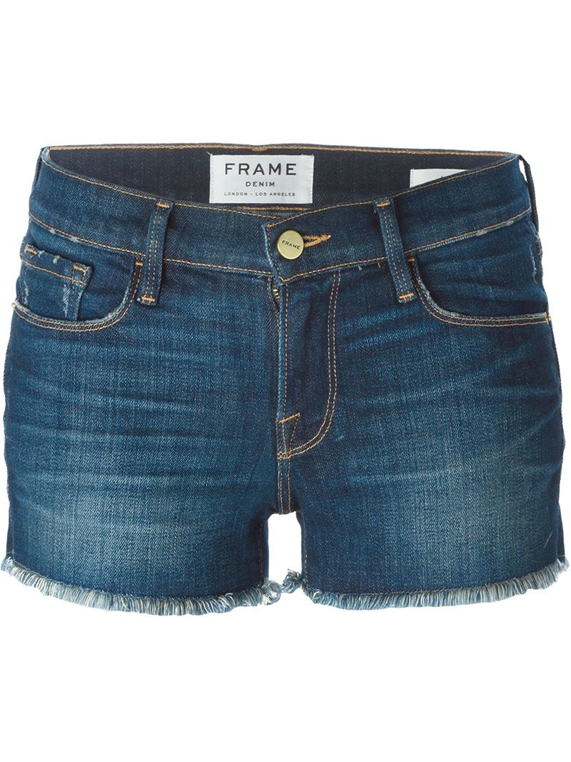 Frame Denim 'le Cutoff' Shorts in Blue Lyst