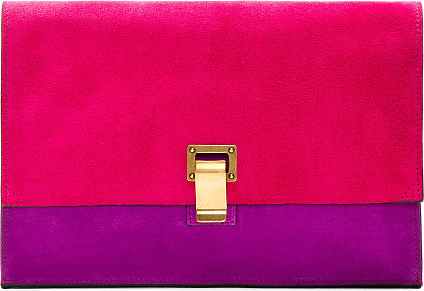 fuchsia clutch bag