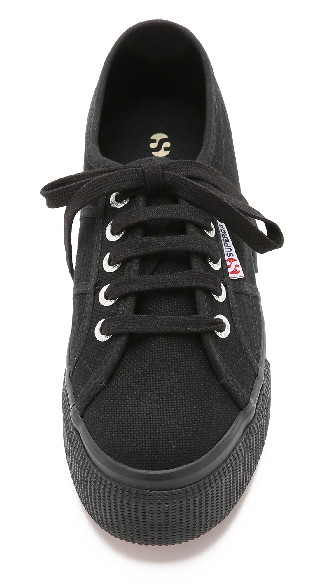 Superga Platform Sneakers - White in Black - Lyst