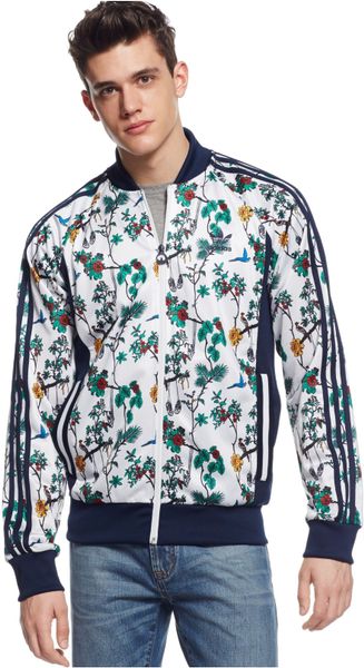 Adidas Island Printed Track Jacket in Floral for Men (White Print) | Lyst
