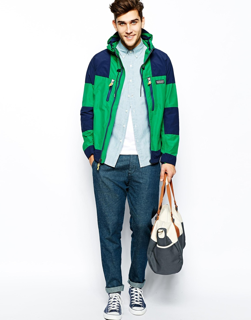 polo color block jacket