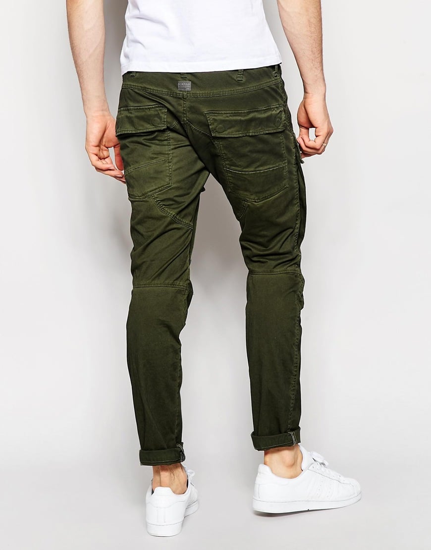 G-Star RAW Cargo Trousers Air Defence Elwood 5620 3d Slim Fit Green ...