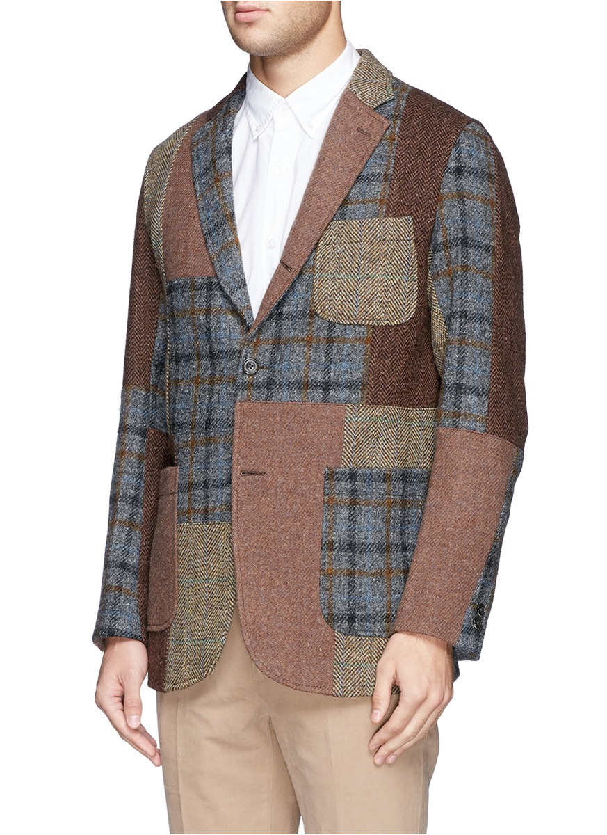 Beams Plus Harris Tweed Patchwork Blazer for Men | Lyst