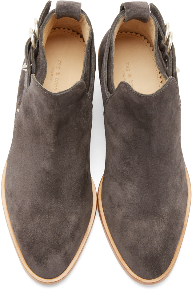 rag and bone grey suede booties