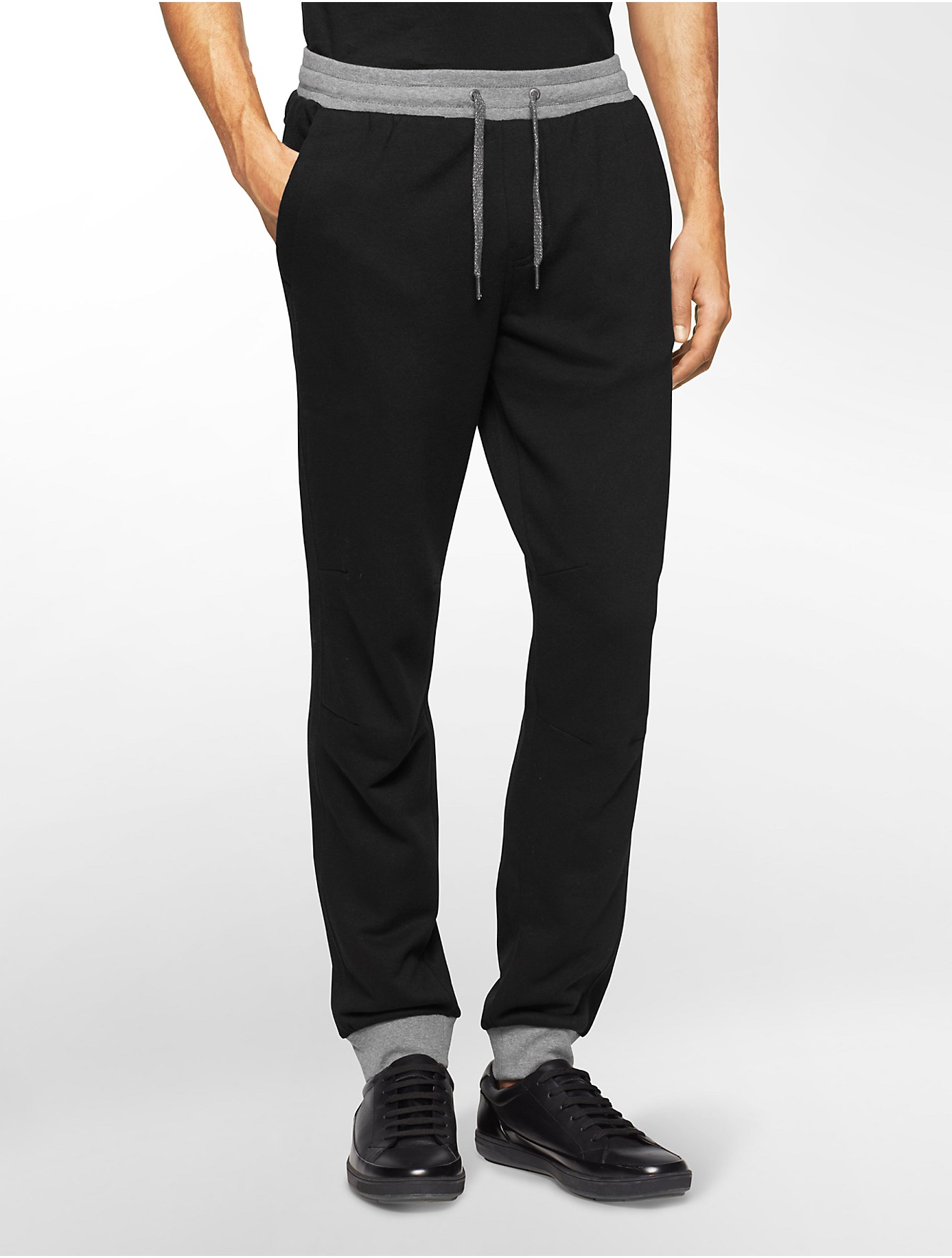 Lyst - Calvin Klein Jeans Ultra Suede Fleece Jogger Pants in Black for Men