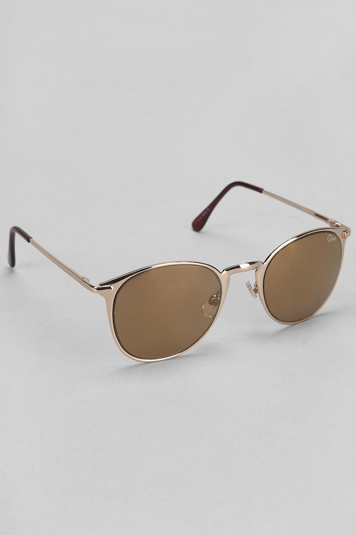 Lyst Quay Bailey Round Sunglasses in Metallic for Men