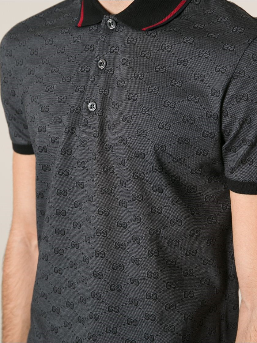 grey gucci polo shirt