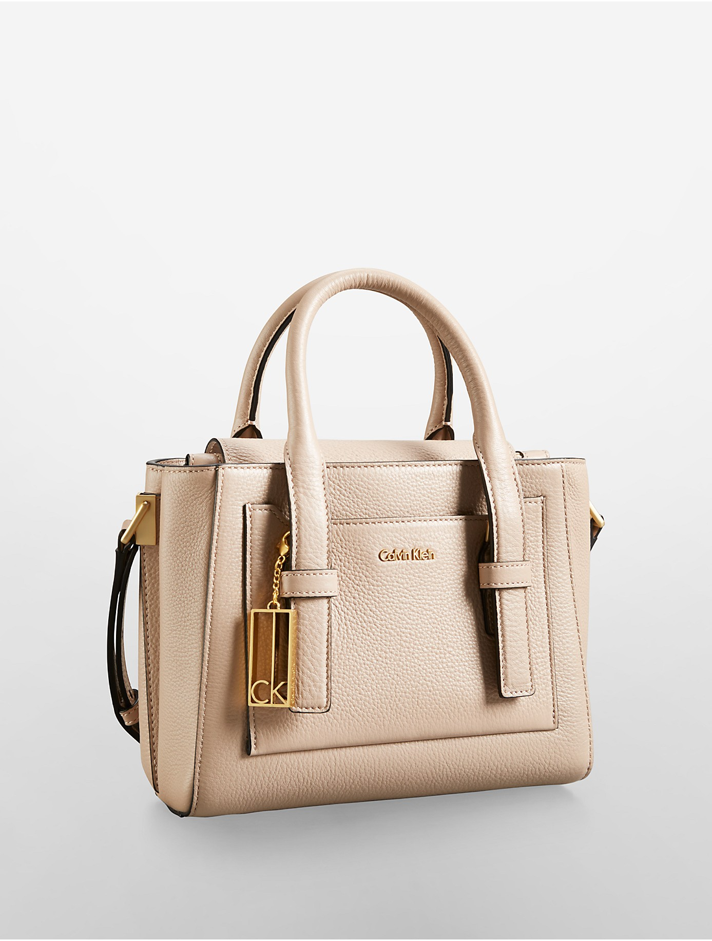 Lyst Calvin Klein White Label Kelsey Pebble Leather Studio Tote In Gallery