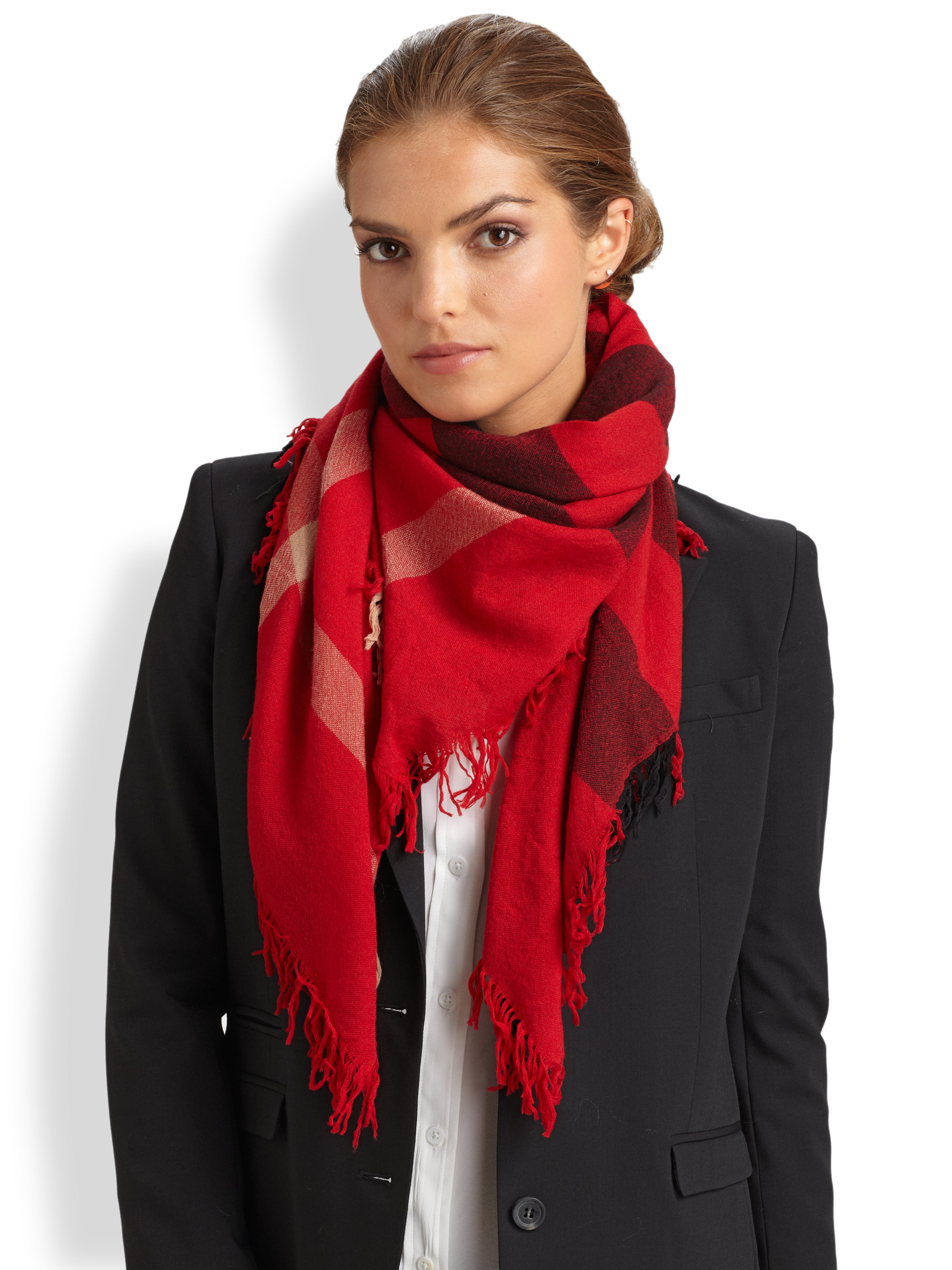 Burberry color cheap check square scarf