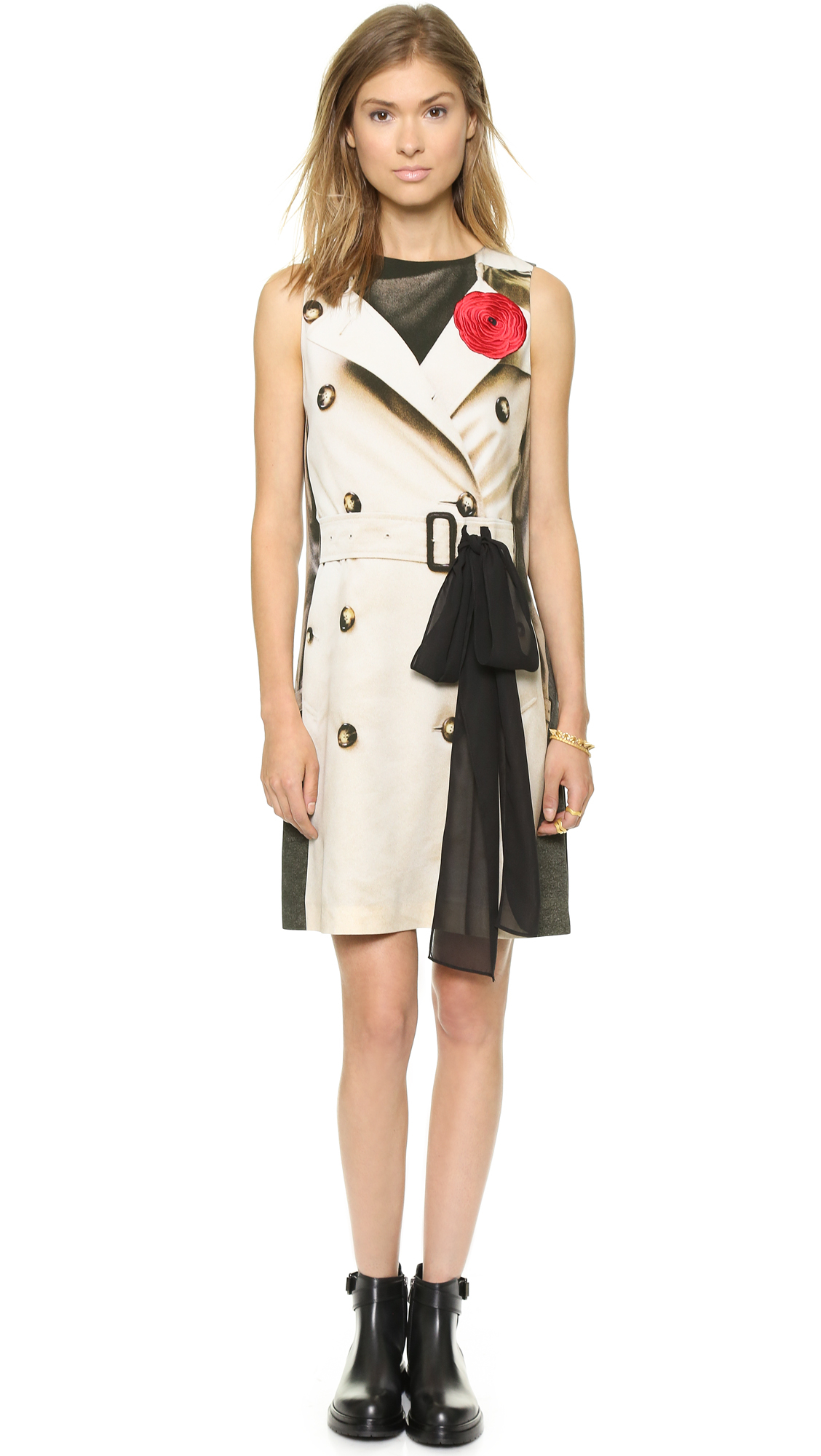 Moschino Cheap and Chic Trench Dress Black | Lyst