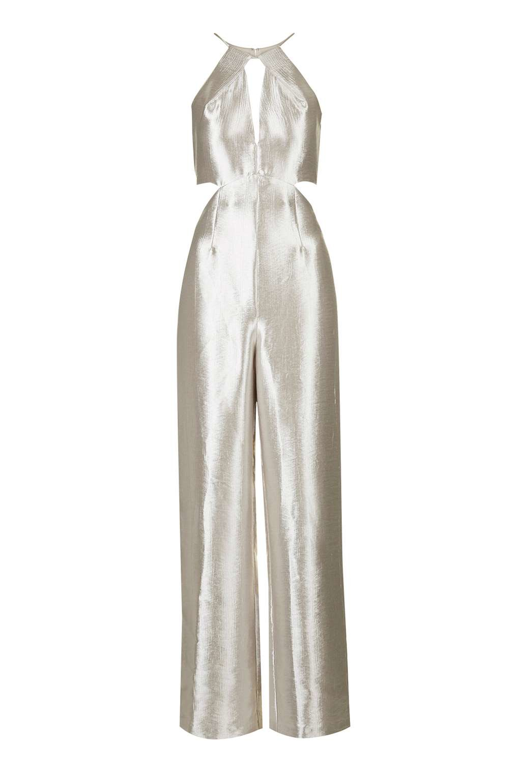 topshop metallic jumpsuit
