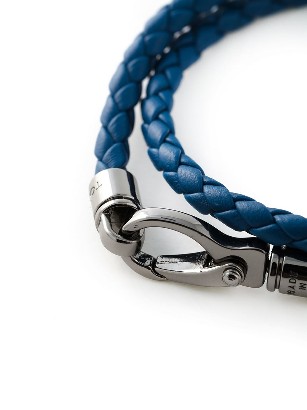 Tod's Braided Leather Bracelet in Blue for Men | Lyst