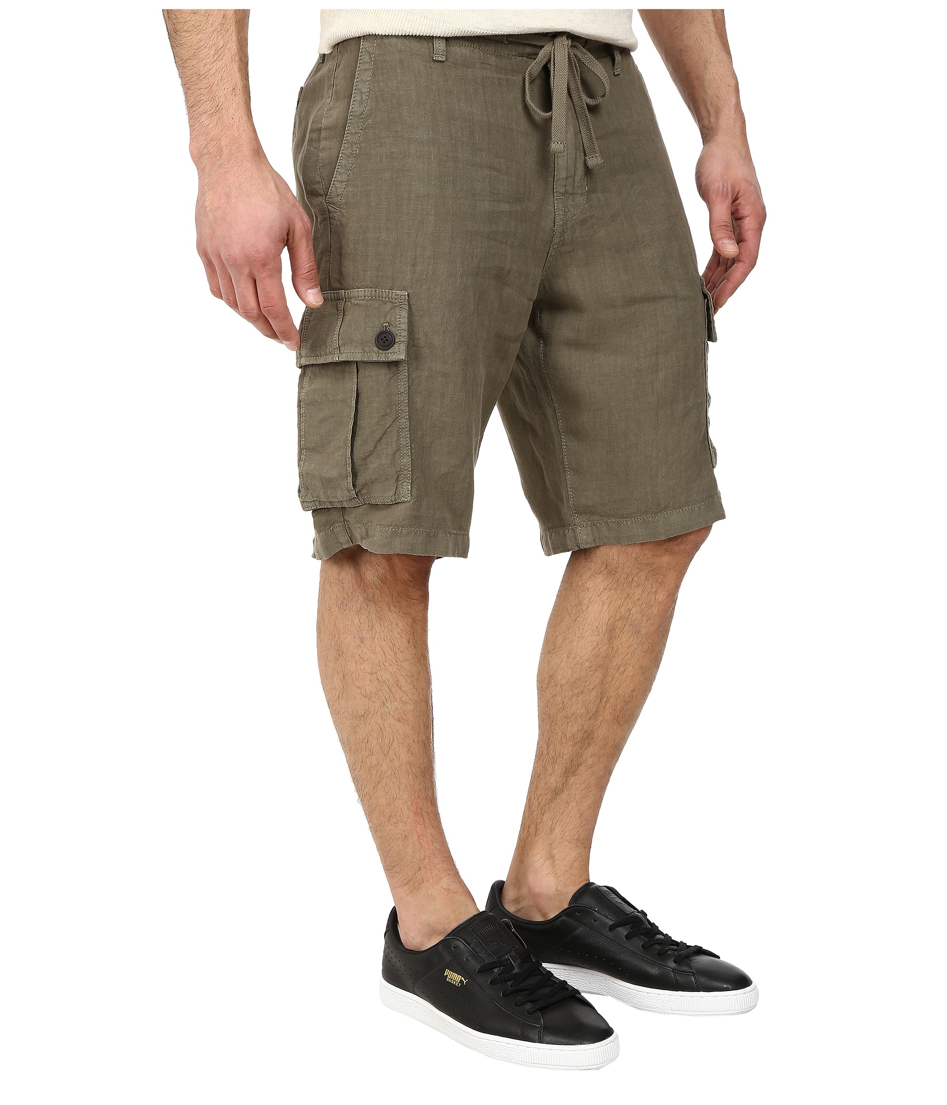Lucky Brand Newport Linen Cargo Shorts in Natural for Men - Lyst