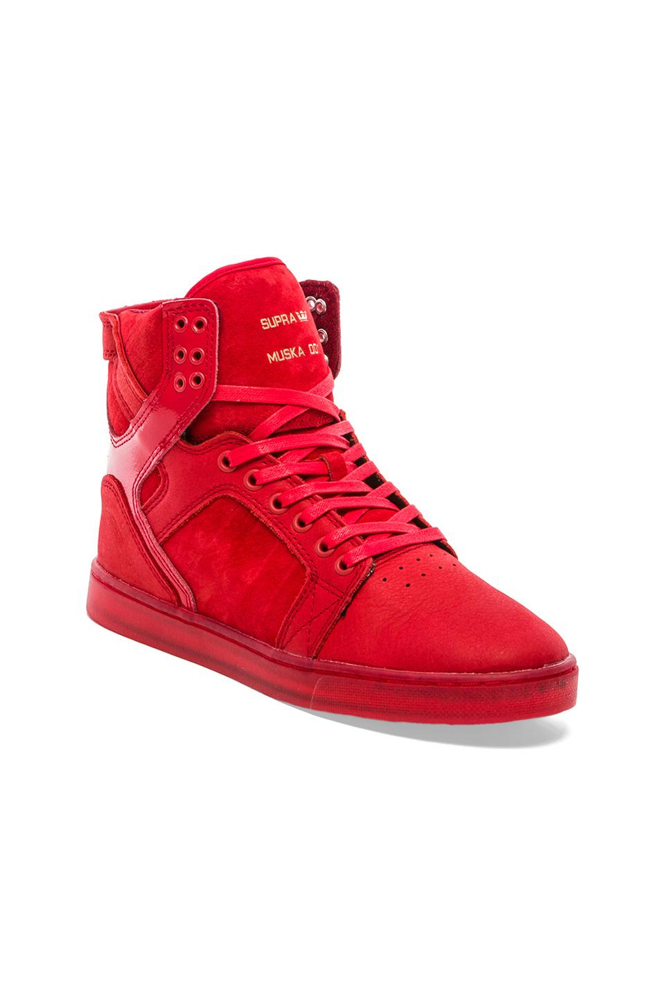 all red supra skytop lx