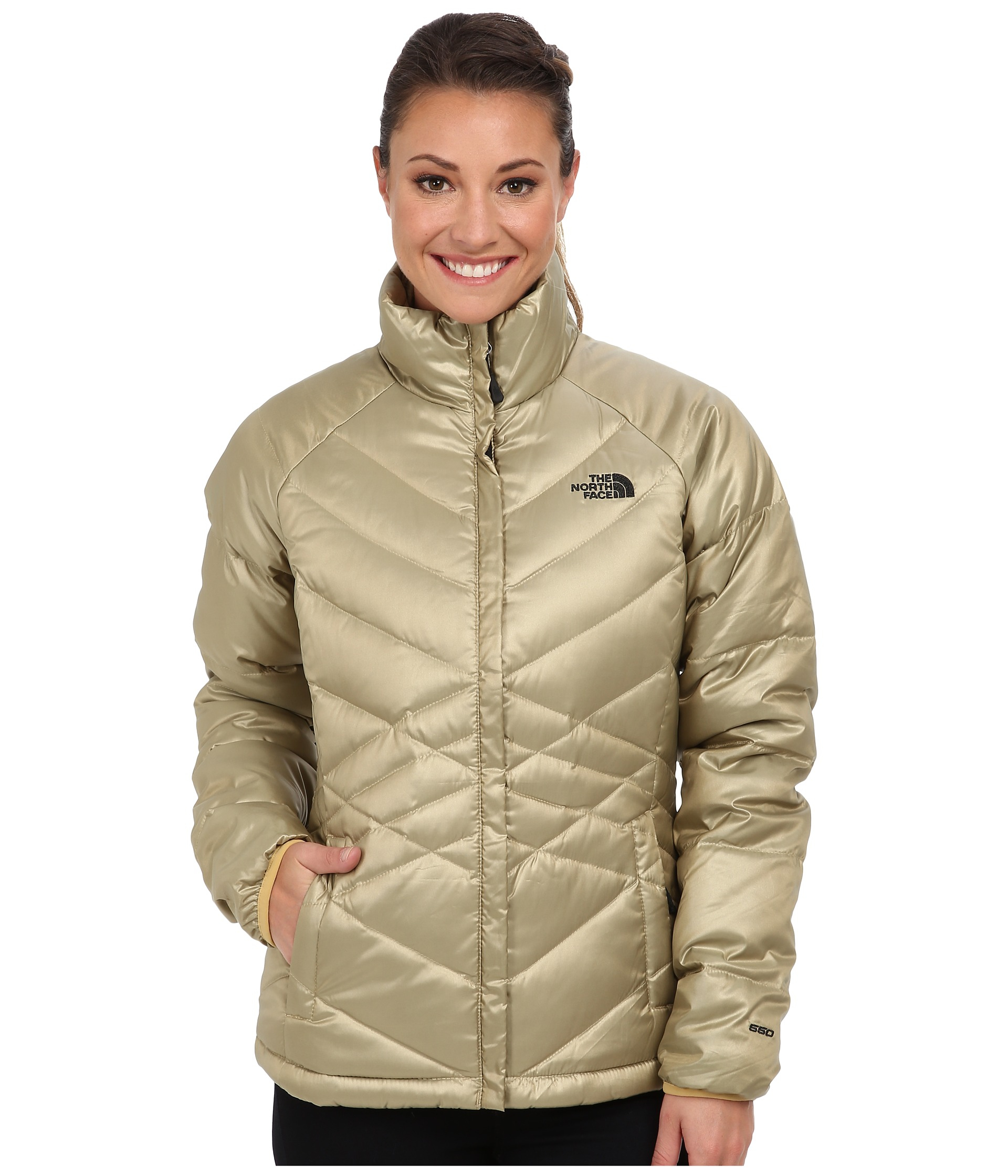 the north face jacket gold