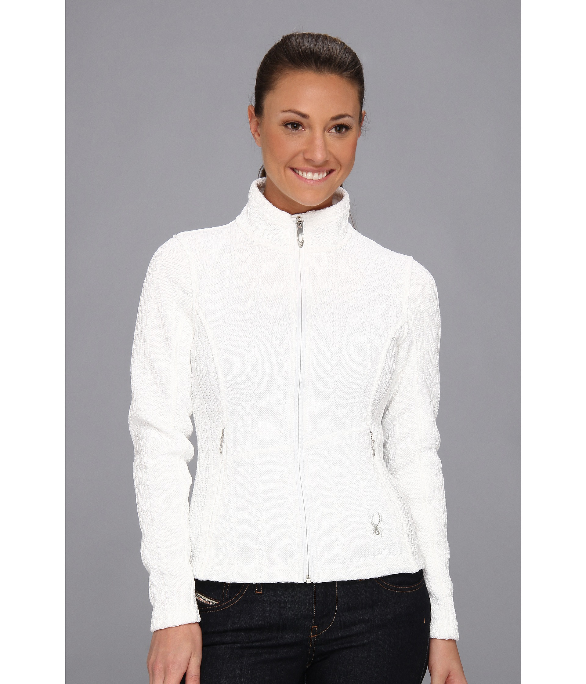 spyder cable knit jacket