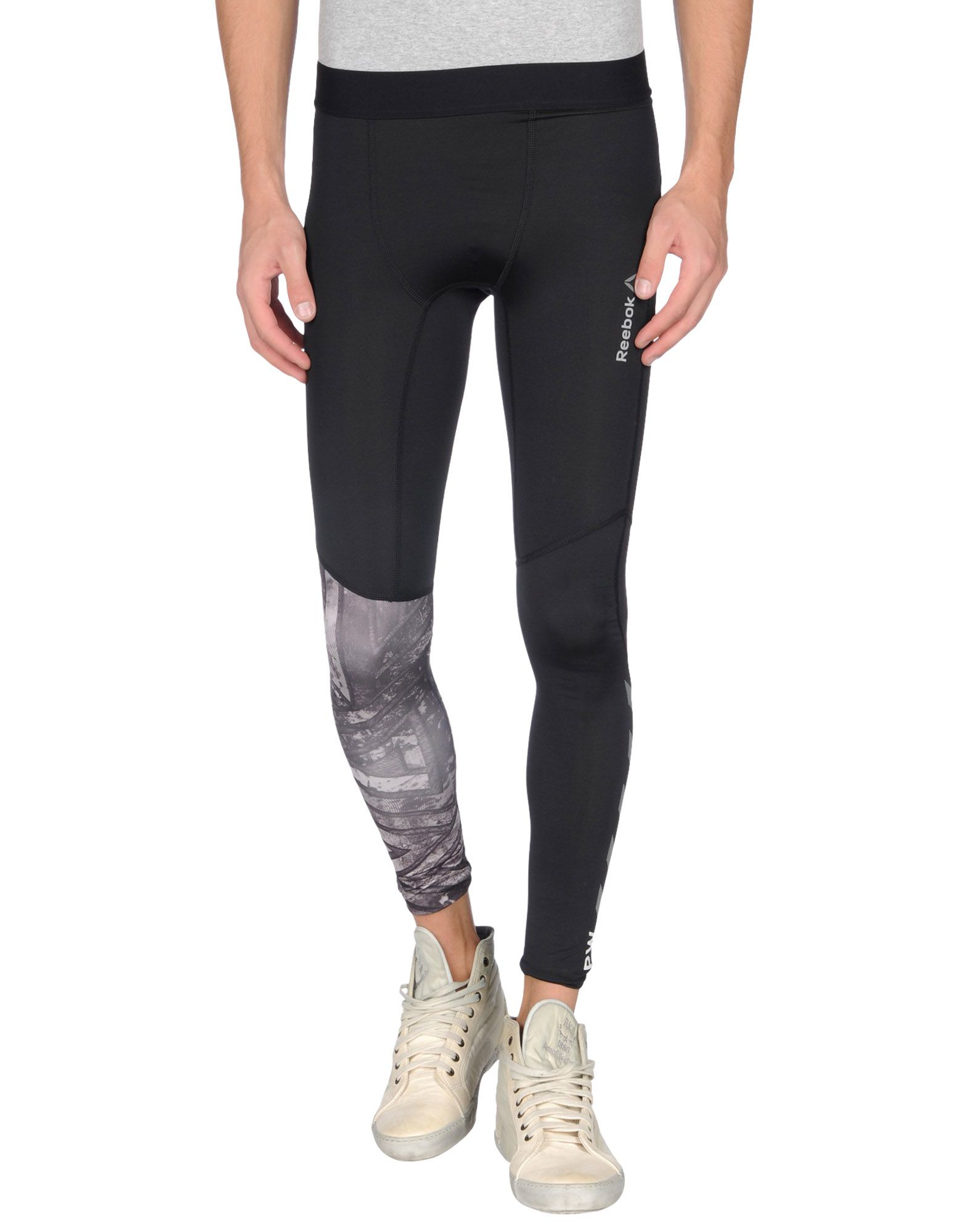 Reebok Synthetic Leggings in Black for Men Lyst