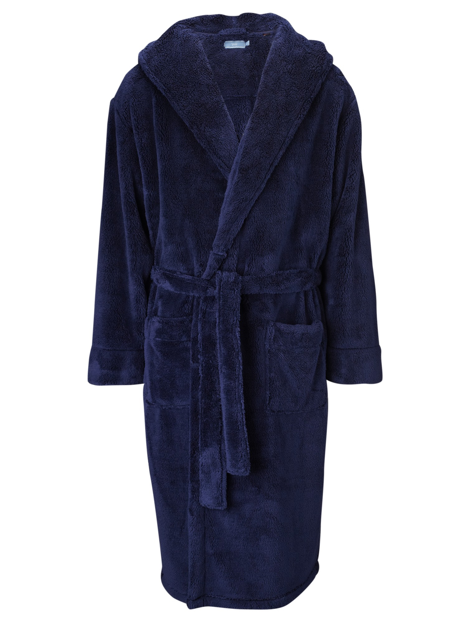 John Lewis Fleece Hooded High Pile Robe in Navy (Blue) for Men Lyst