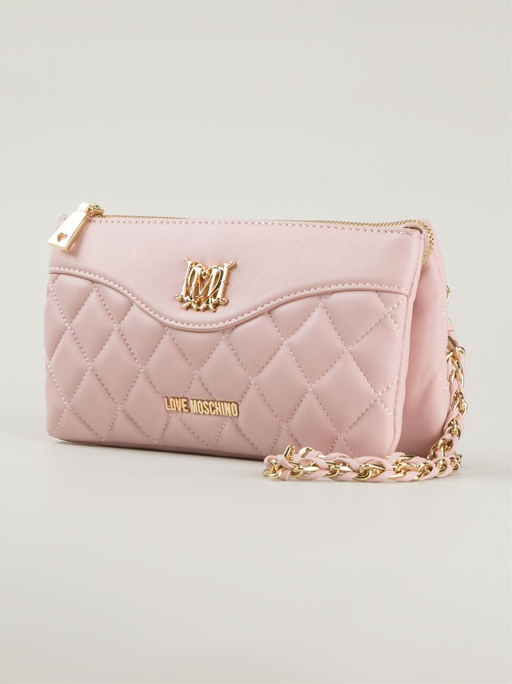 love moschino pink quilted bag