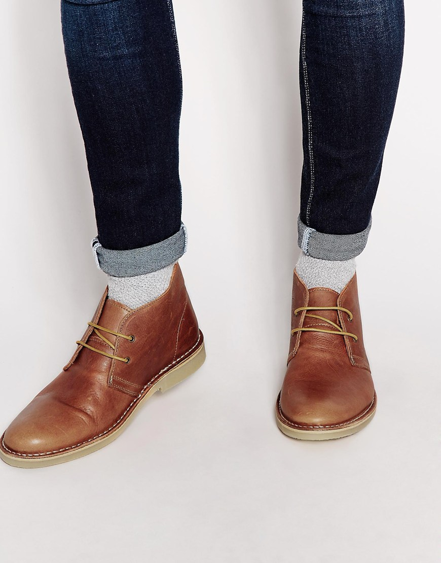 tan leather desert boots