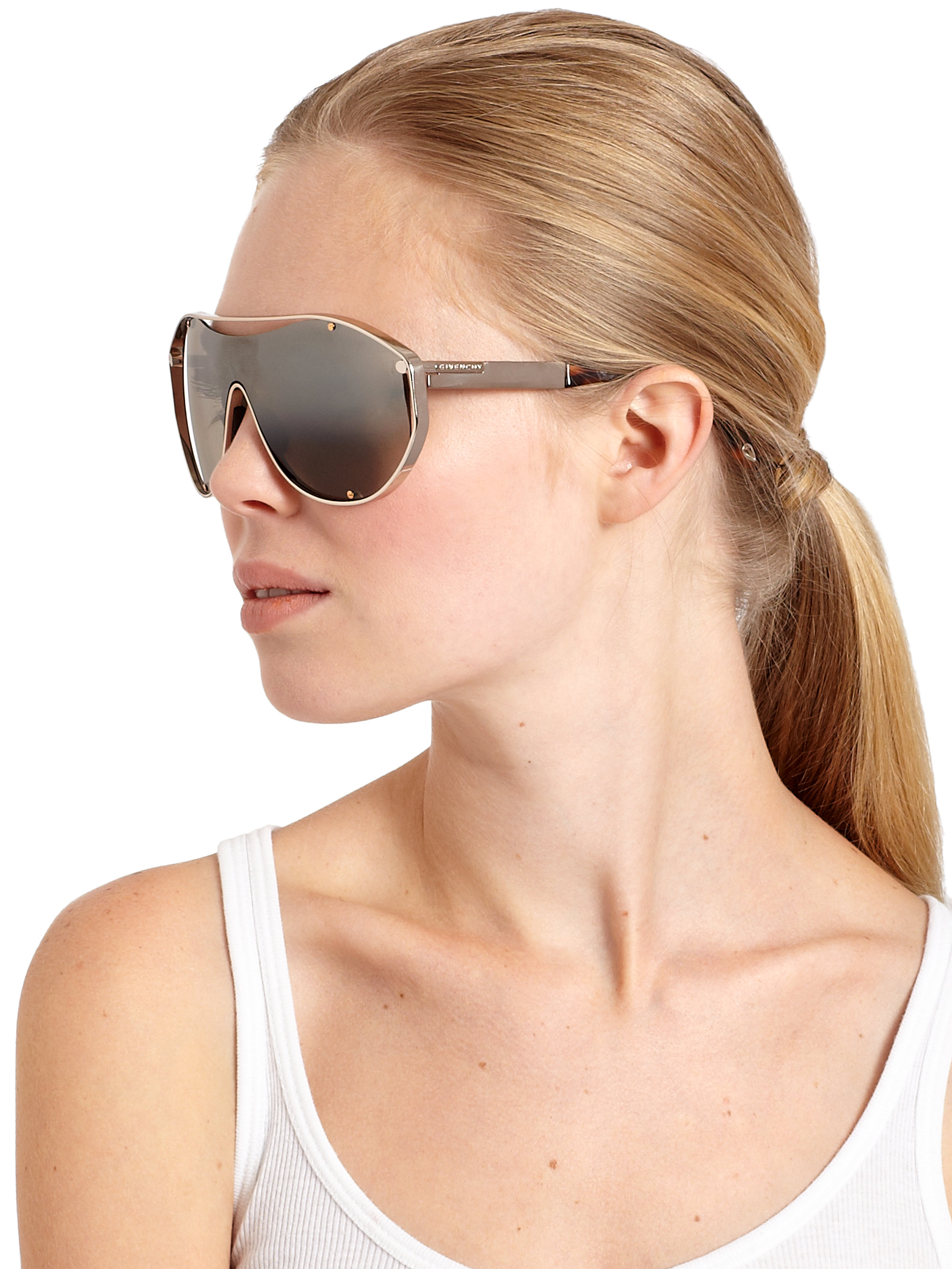 givenchy 99mm shield sunglasses
