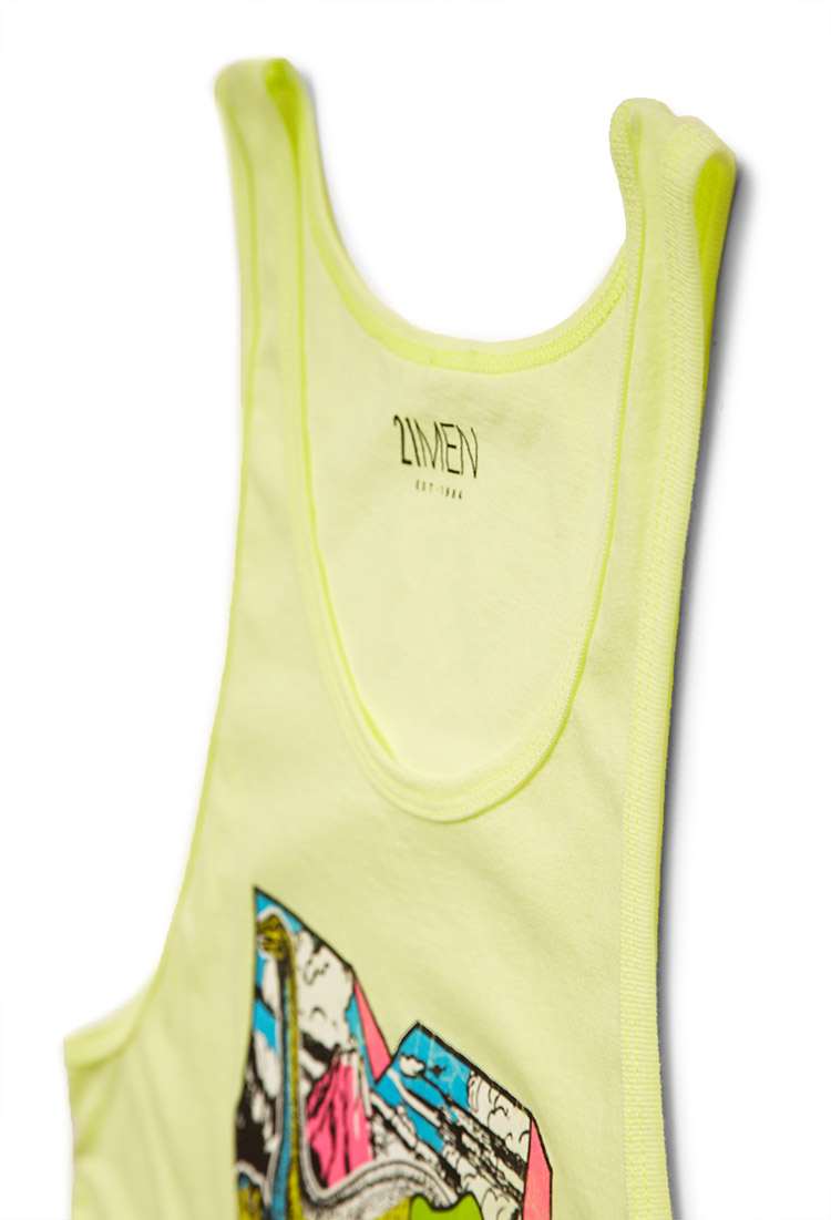 Lyst Forever 21 Neon Mtv Tank Top in Yellow for Men