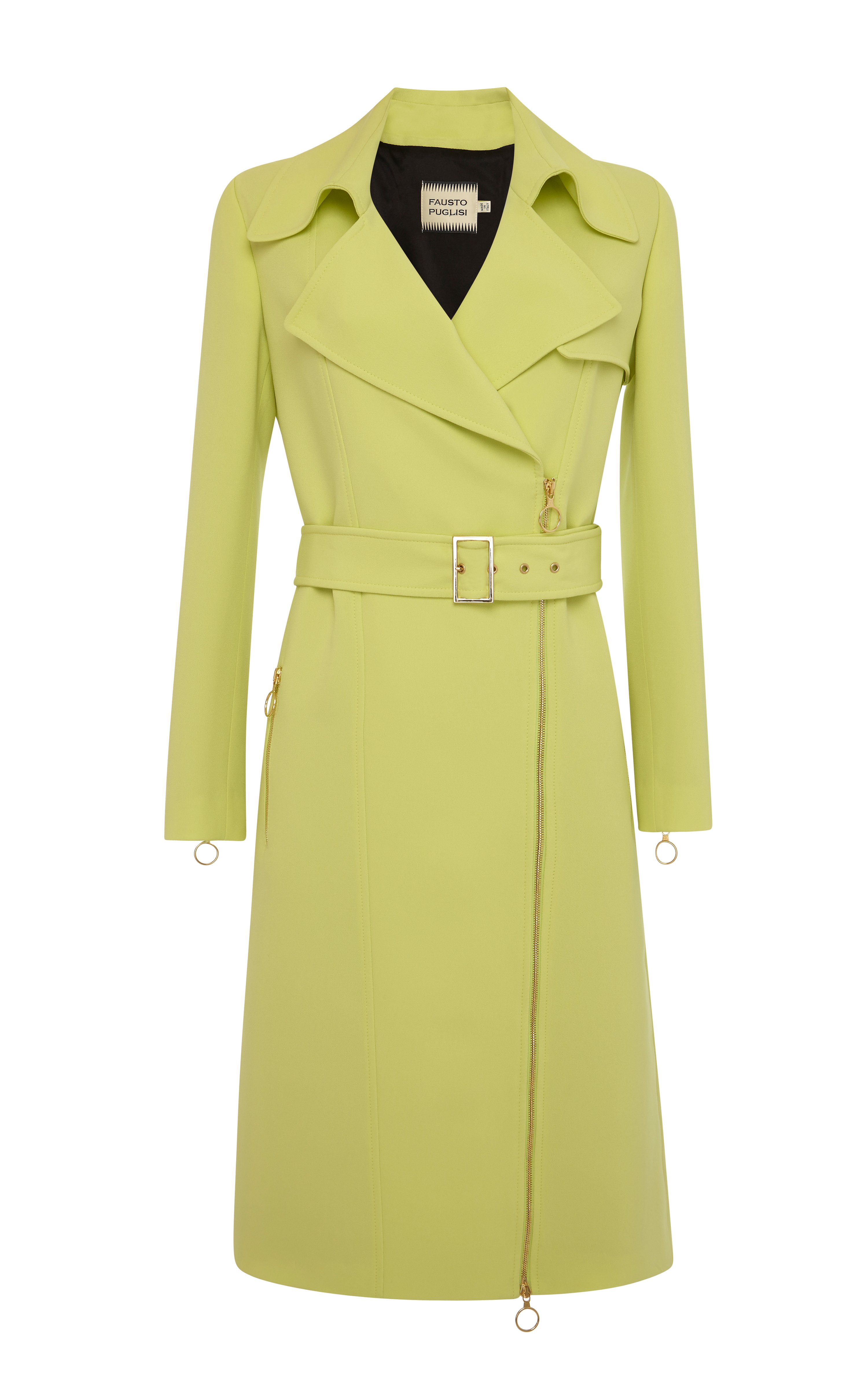 Lyst - Fausto Puglisi Lime Green Trench Coat in Green
