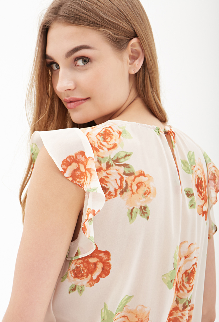 floral chiffon blouse forever 21
