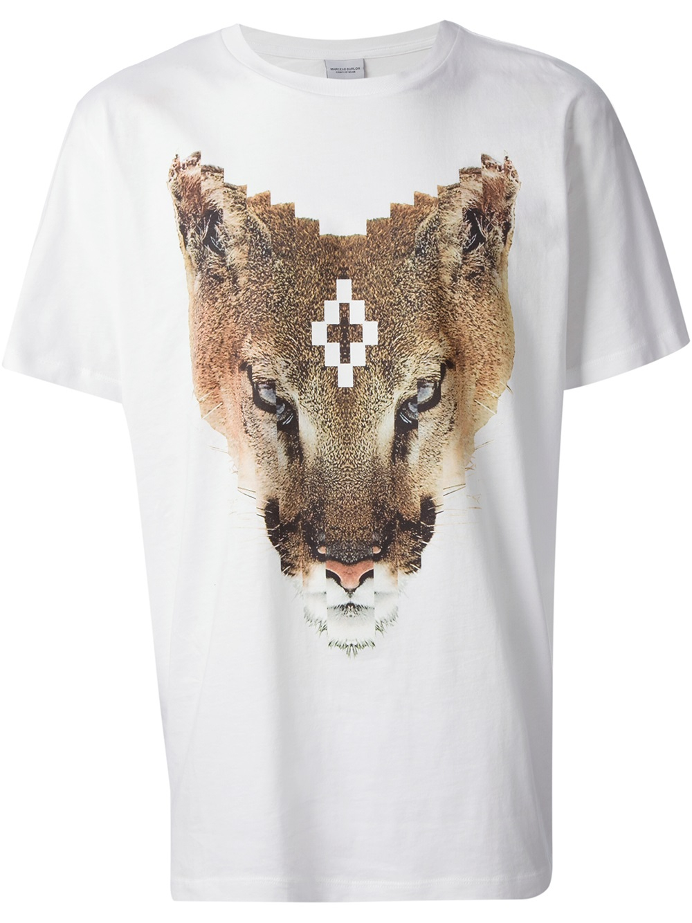 Burlon Lion Print Tshirt in for - Lyst