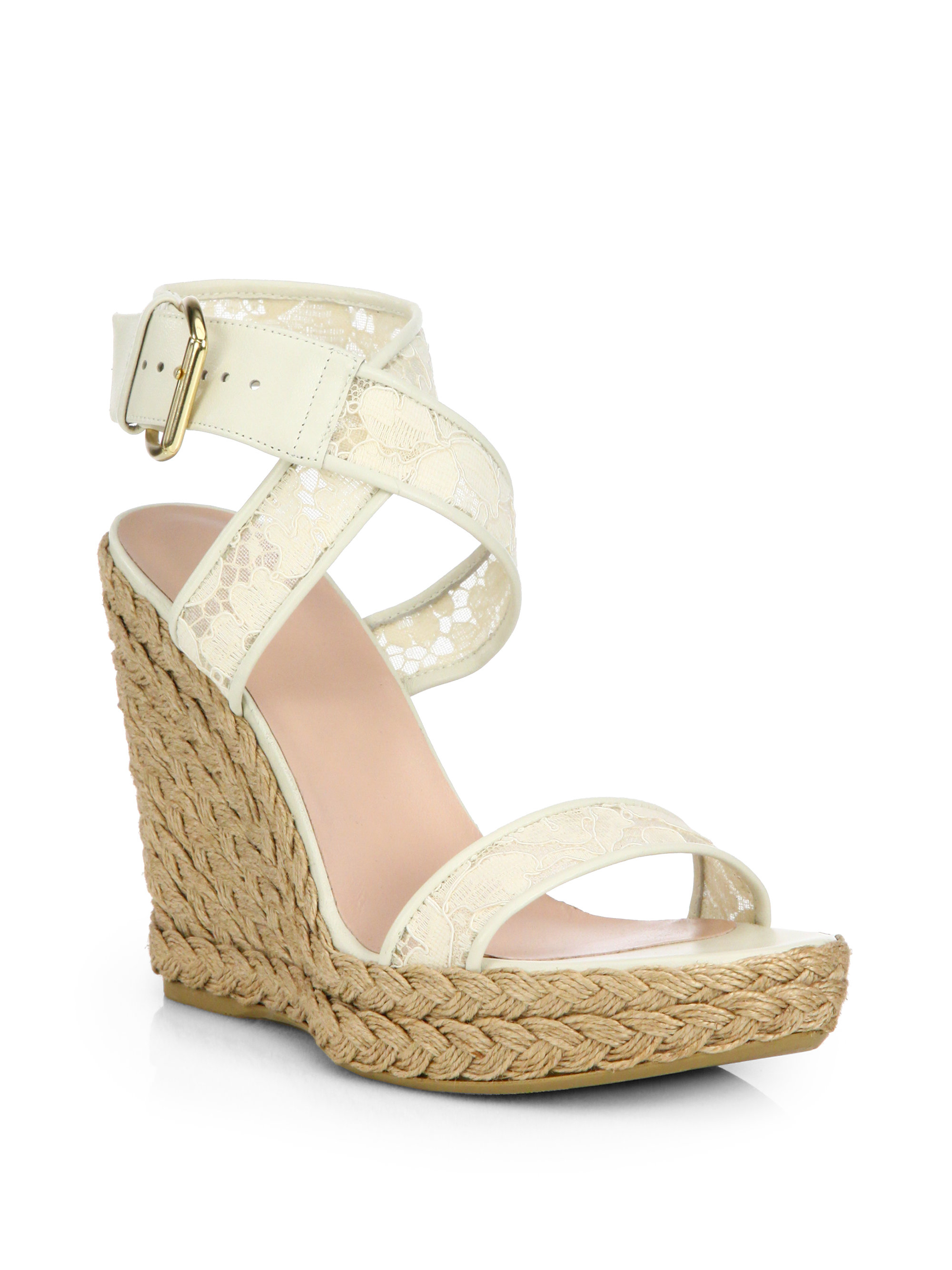 white wedge espadrilles