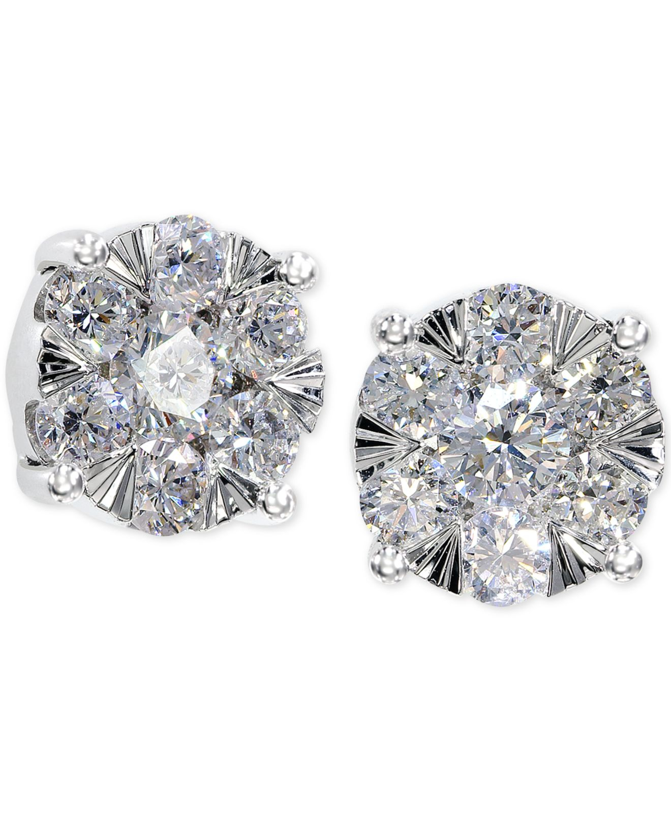 Effy Effy Diamond Stud Earrings In 14k White Gold (1/2 Ct. T.w.) in