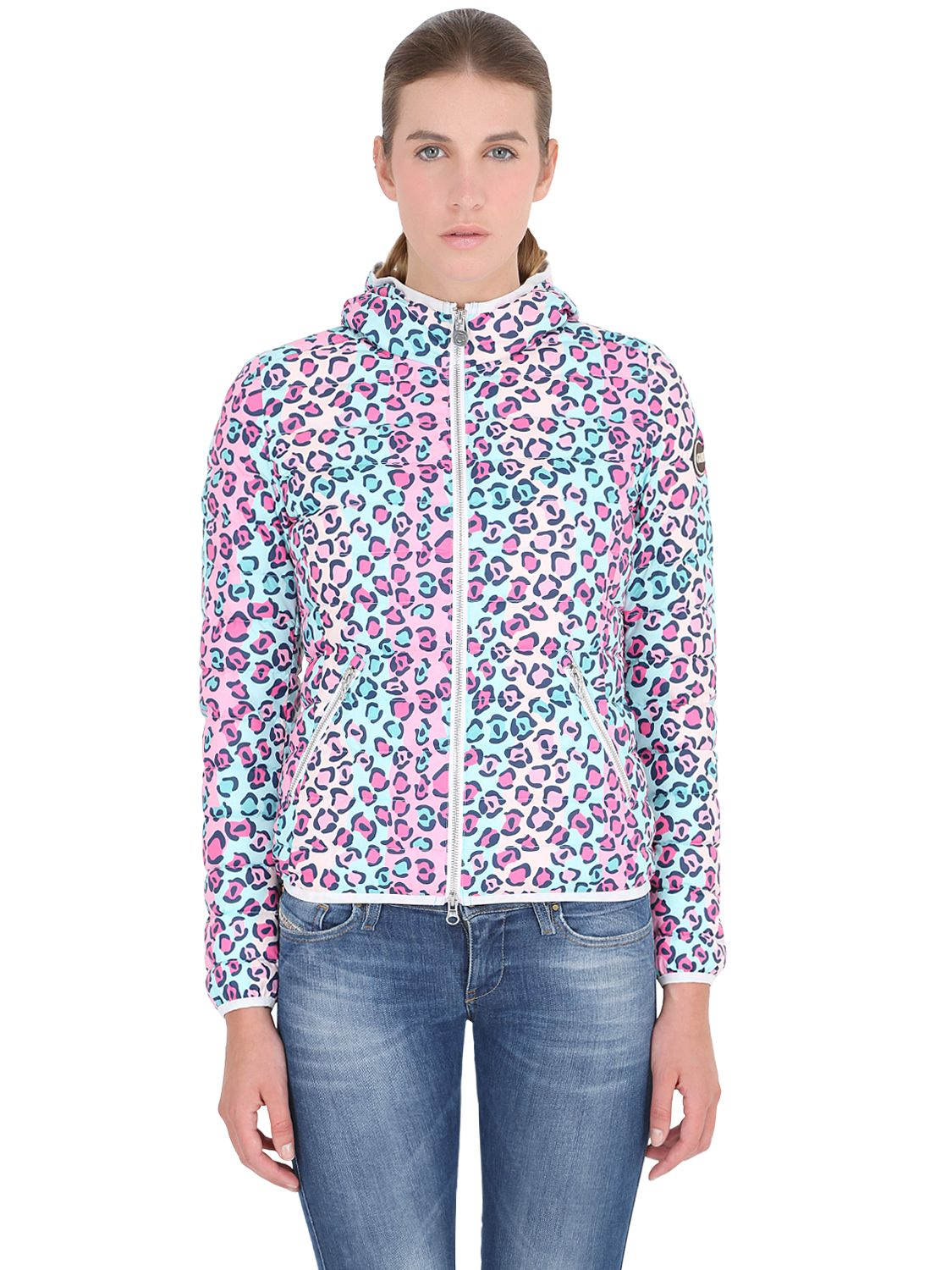 quilted leopard jacket