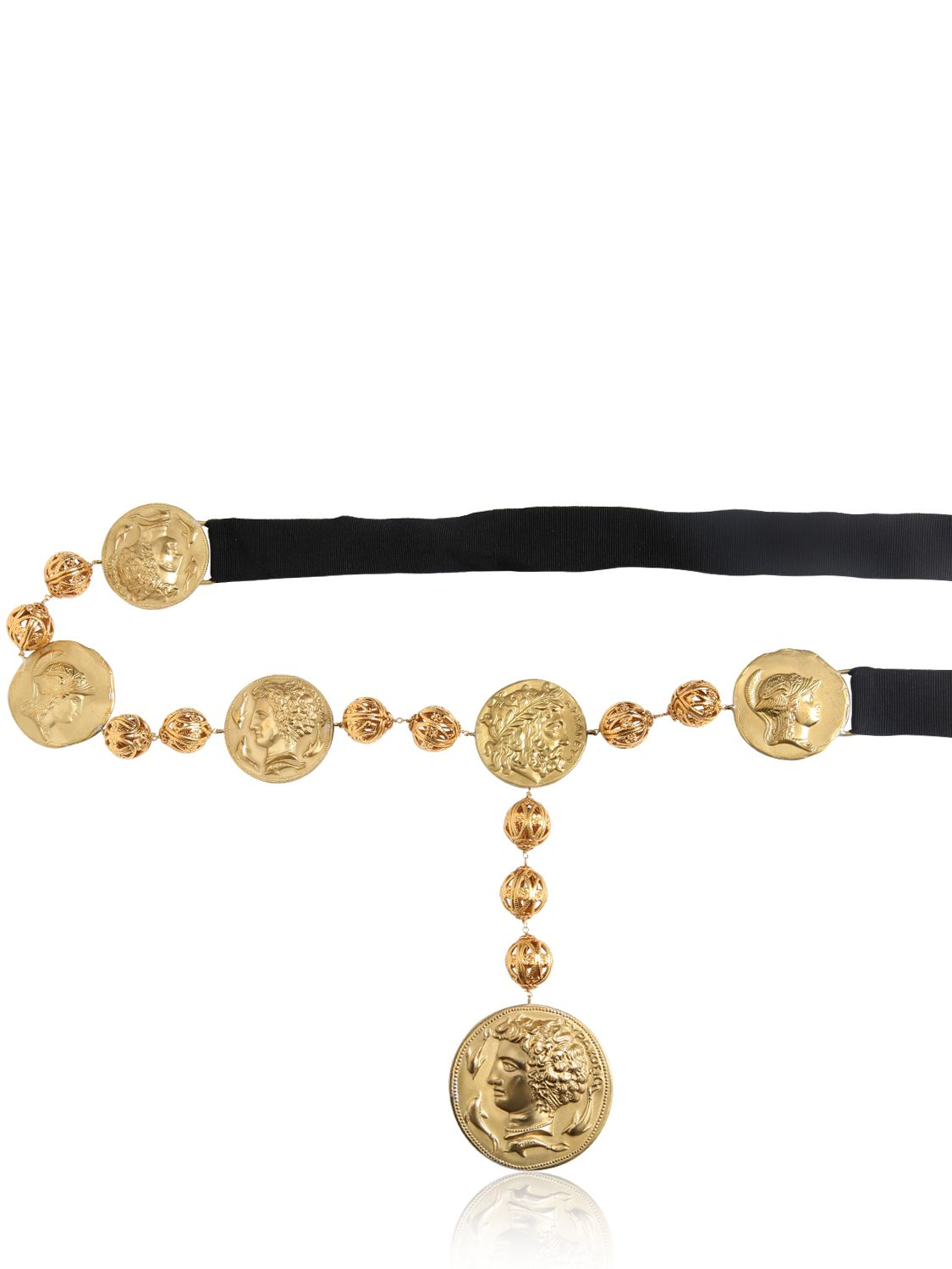 Dolce & Gabbana Gold Coin Chain Belt in Metallic Lyst