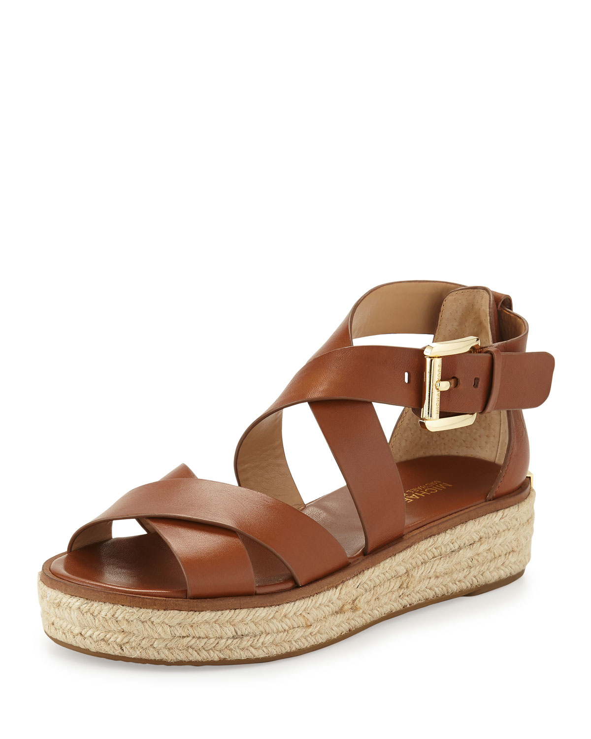 darby vachetta leather flatform espadrille sandals