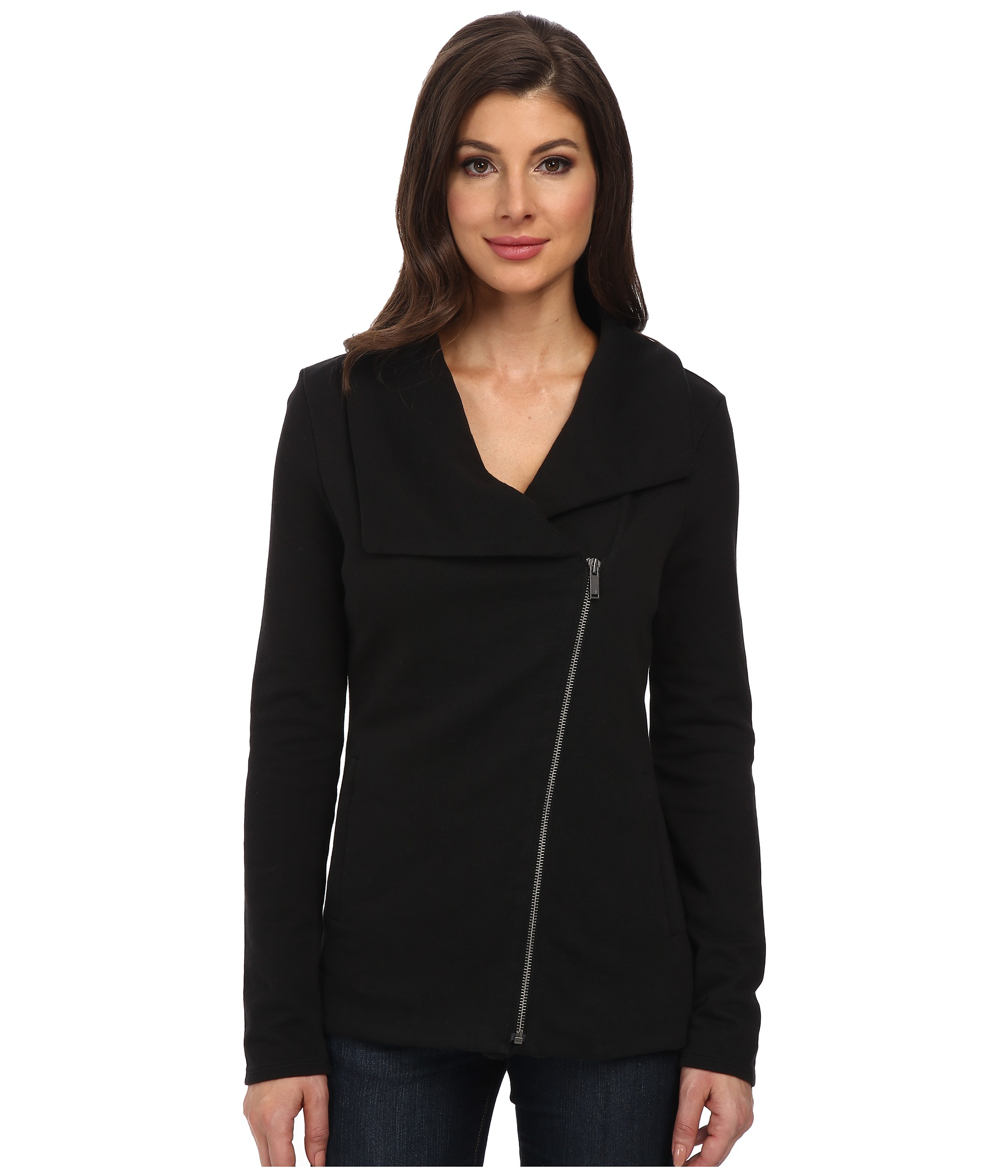 asymmetrical zip sweatshirt