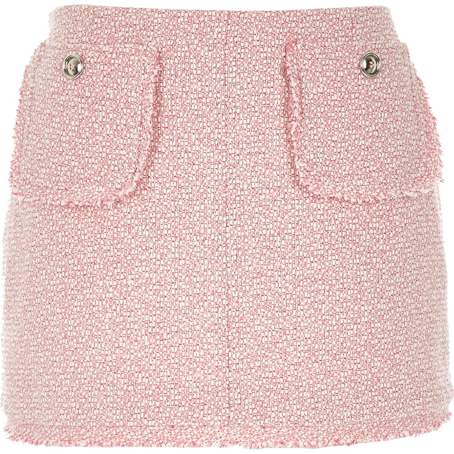 River island Pink Boucle Skirt in Pink | Lyst