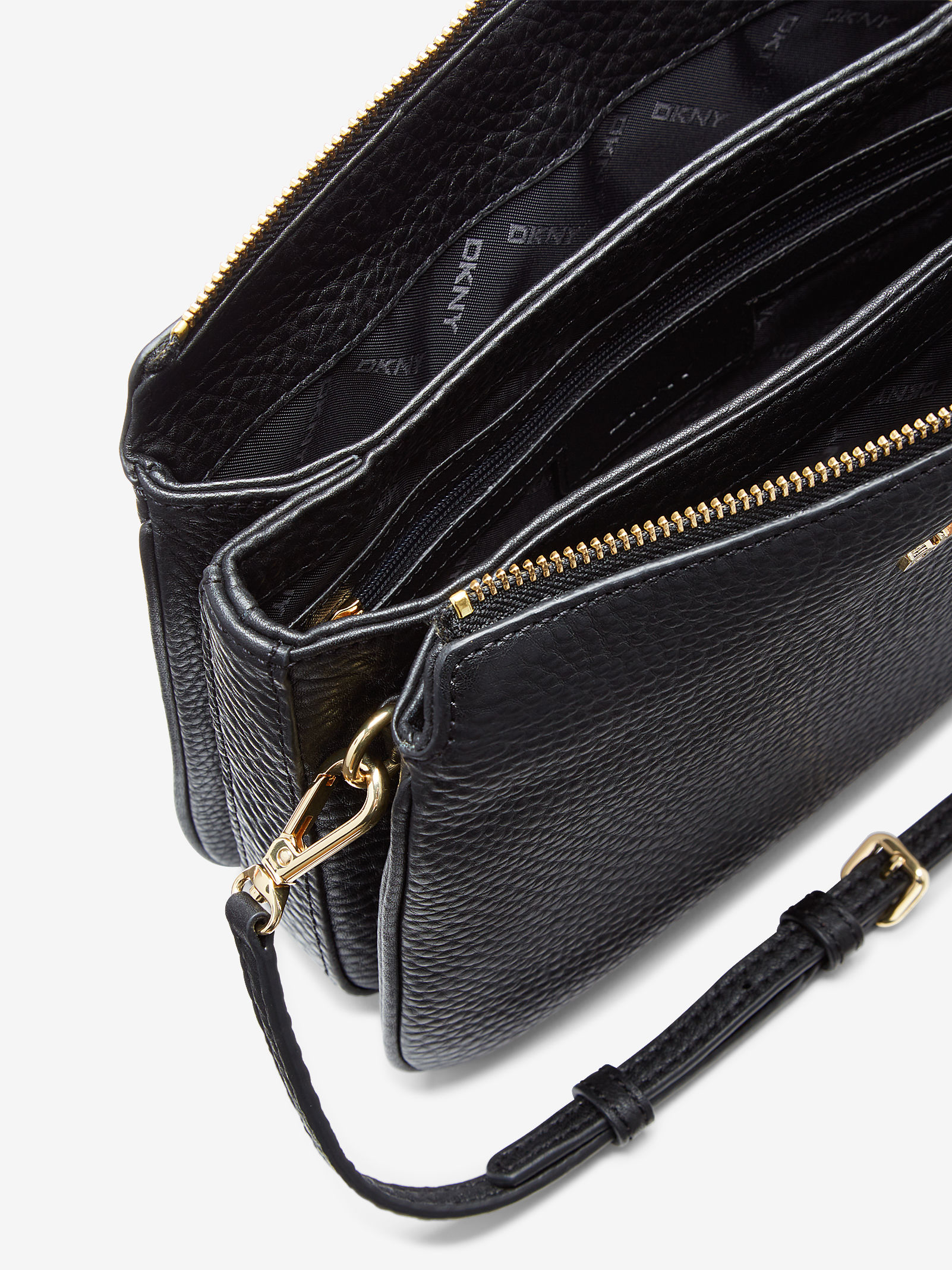 triple compartment crossbody bag