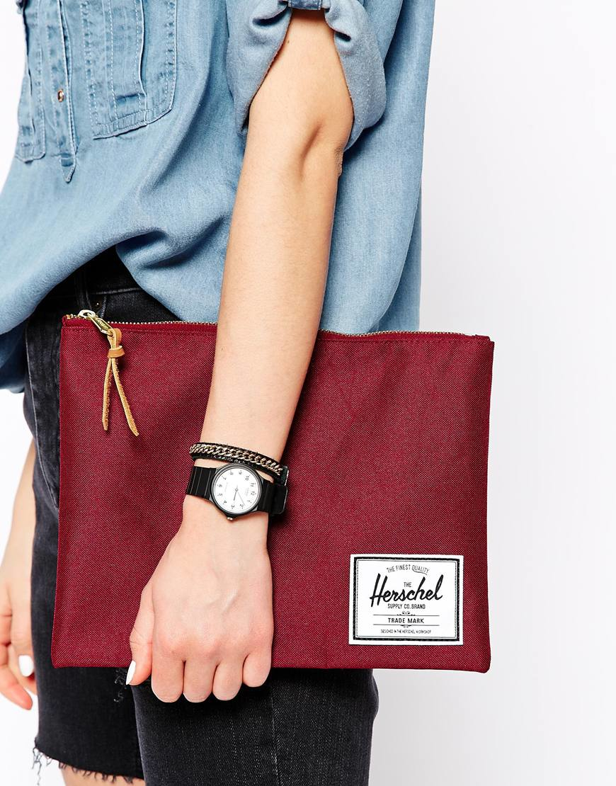 herschel clutch bag