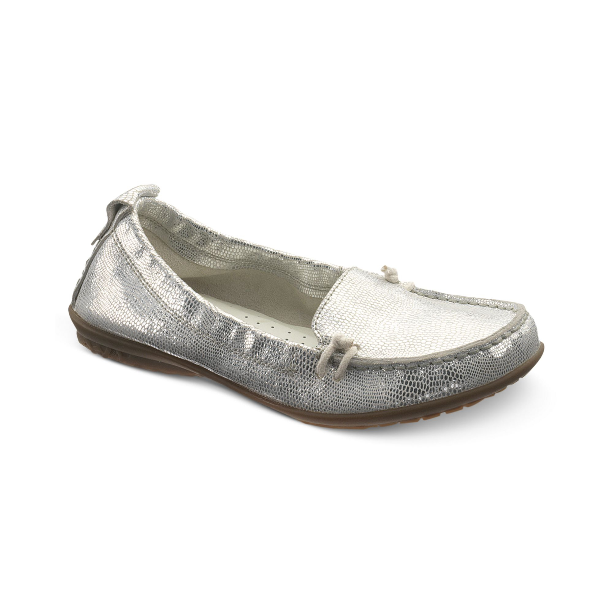 Hush Puppies Ceil Moc Flats in Silver Snake (Black) Lyst