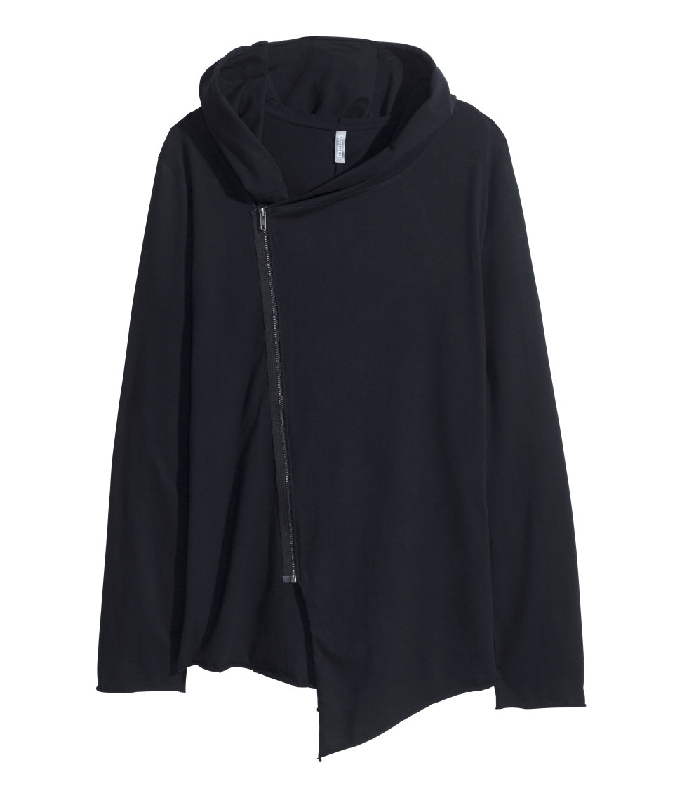 H&M Hooded Cardigan in Black for Men - Lyst