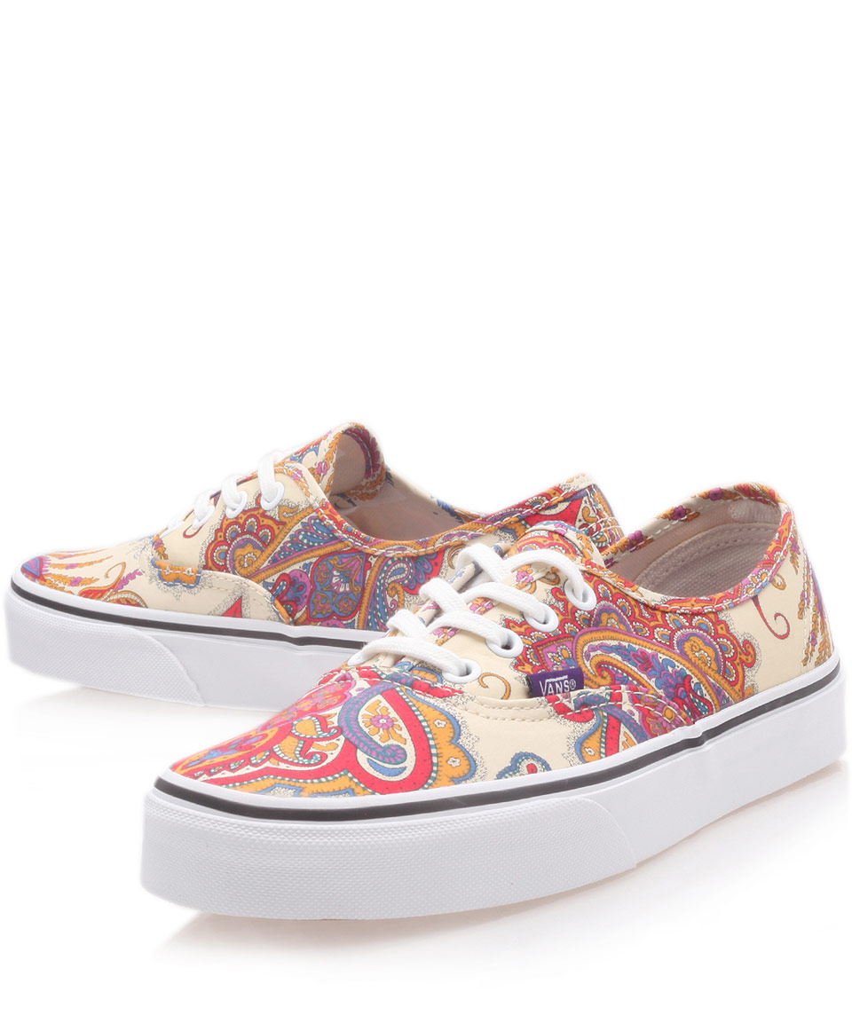 Vans Cream Flower Paisley Liberty Print Authentic Trainers in White for ...