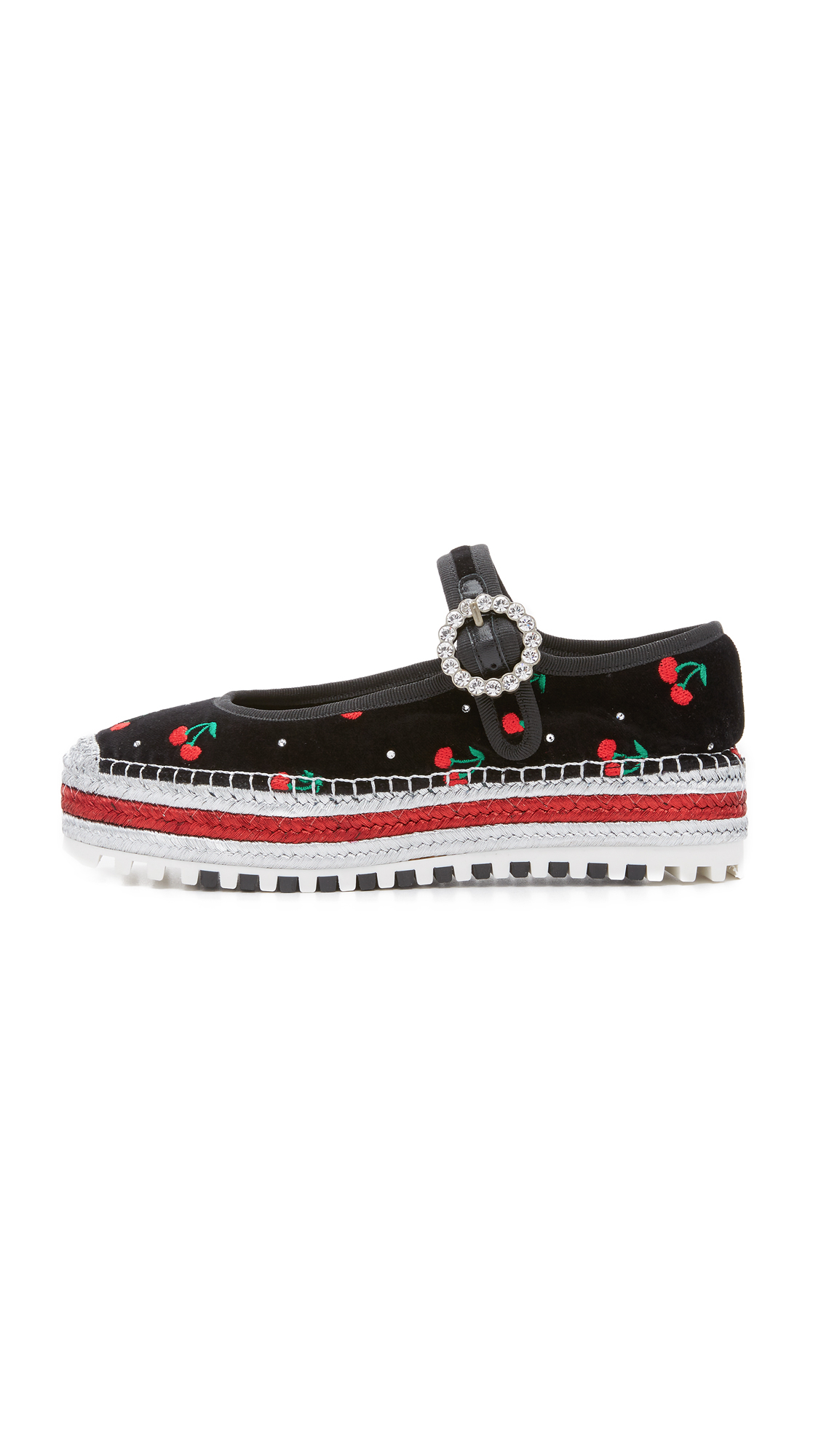 Marc By Marc Jacobs Suzi Cherry Mary Jane Espadrilles in Black | Lyst