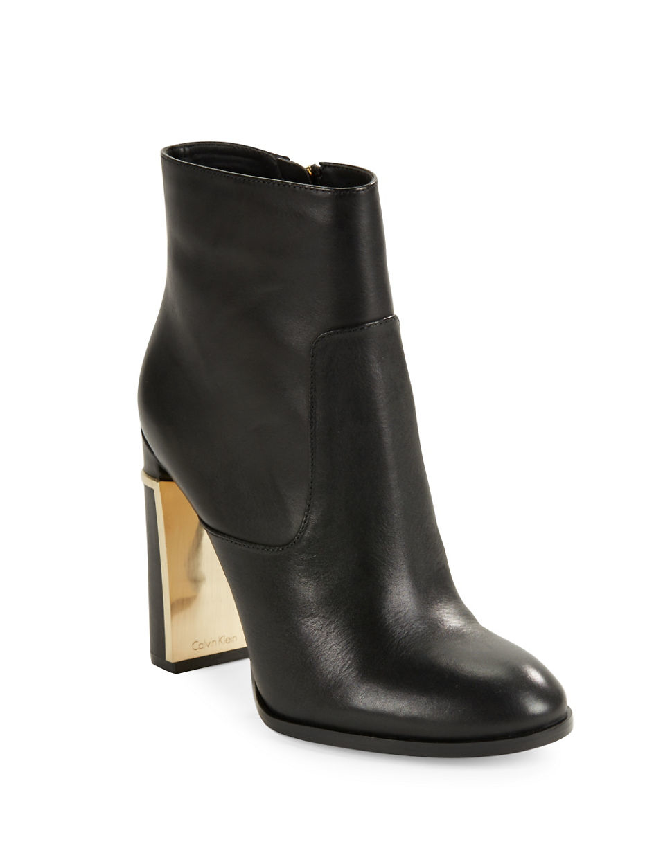 klein boots calvin klein karlia leather ankle boots in black lyst klein boots calvin klein karlia leather ankle boots in black lyst