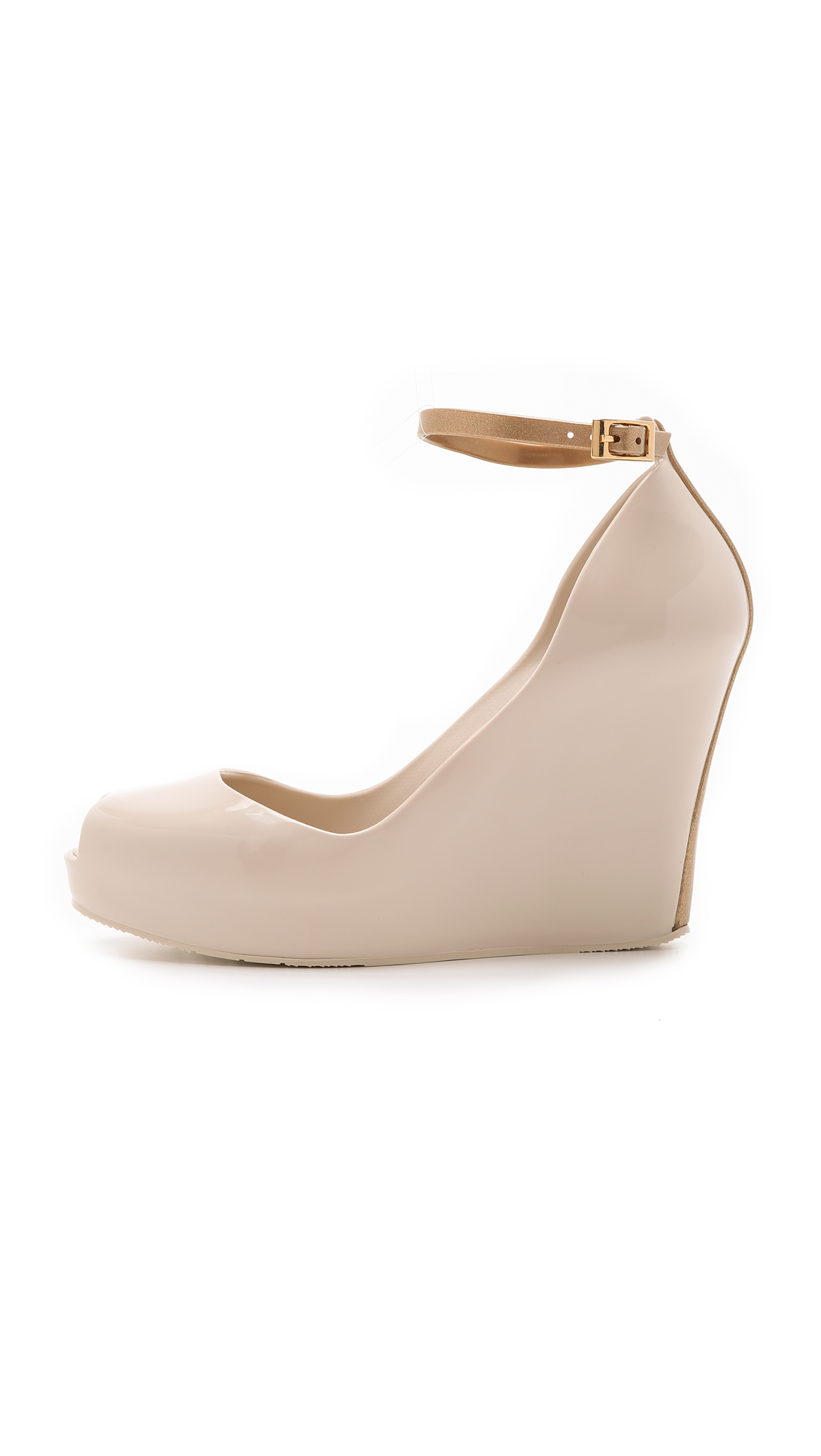 Melissa Patchuli Wedges - Beige/gold in Natural | Lyst